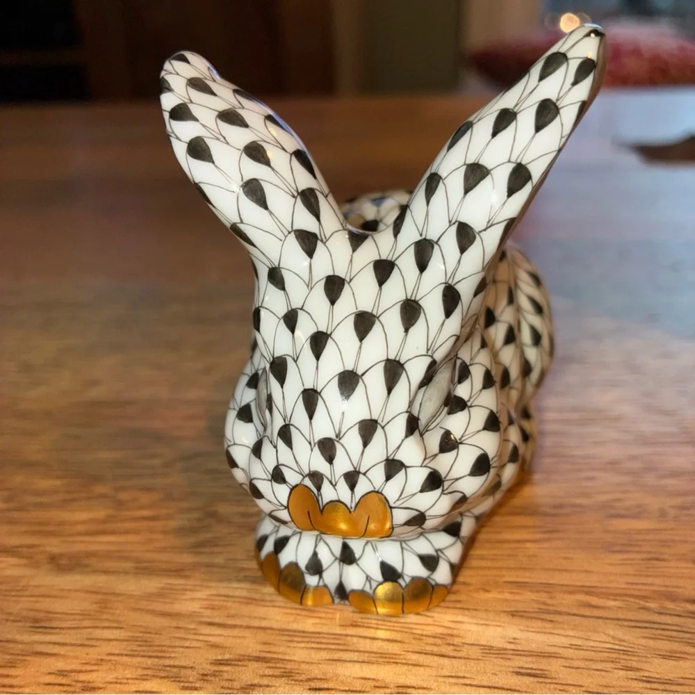 Herend bunny rabbit black 15570 - Picture 2 of 6